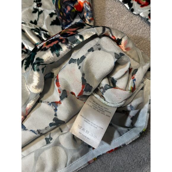 Maeve Anthropologie Umi Burnout Wrap Silk Blouse Large - Picture 4 of 7